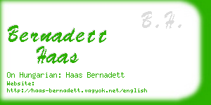 bernadett haas business card